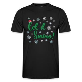 Lass es schneien Weihnachten - Männer Funktions-T-Shirt - Schwarz - Vorne - AI Model Male 178 dark (178cm)
