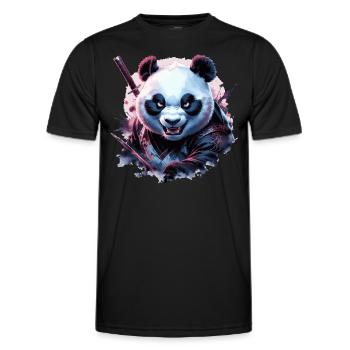 Panda ninja maléfique - T-shirt sport Homme - noir - Devant - AI Model Male 178 dark (178cm)
