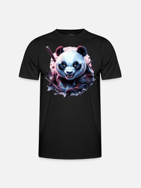 Evil Ninja Panda - Men's Functional T-Shirt - black