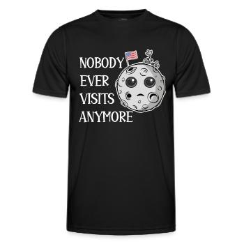 Mondlandung, die niemand mehr besucht - Männer Funktions-T-Shirt - Schwarz - Vorne - AI Model Male 178 dark (178cm)
