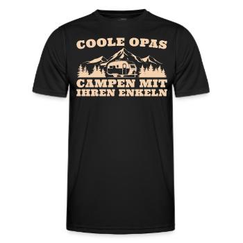 Camping Opa Wohnwagen Rentner - Männer Funktions-T-Shirt - Schwarz - Vorne - AI Model Male 178 dark (178cm)