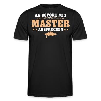 Mit Master ansprechen Bestandene Masterprüfung - Männer Funktions-T-Shirt - Schwarz - Vorne - AI Model Male 178 dark (178cm)