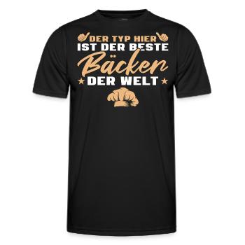 Bäckermeister Bester Bäcker der Welt - Männer Funktions-T-Shirt - Schwarz - Vorne - AI Model Male 178 dark (178cm)