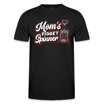 Maman Fidget Spinner mesdames, amateurs de vin. - T-shirt sport Homme - noir - Devant - AI Model Male 178 dark (178cm)