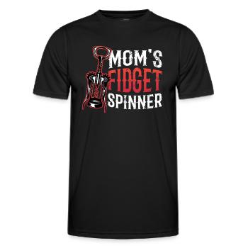 Maman Fidget Spinner mesdames, amateurs de vin. - T-shirt sport Homme - noir - Devant - AI Model Male 178 dark (178cm)