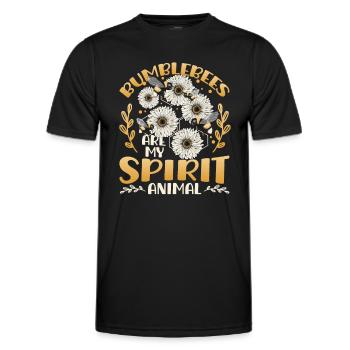 Les bourdons sont mon animal spirituel Bumblebee - T-shirt sport Homme - noir - Devant - AI Model Male 178 dark (178cm)