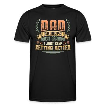 Announce the pregnancy. - Men's Functional T-Shirt - black - Front - AI Model Male 178 dark (178cm)