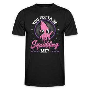 Are You Squidding Me Zoologist Octopus Squid - Men's Functional T-Shirt - black - Front - AI Model Male 178 dark (178cm)