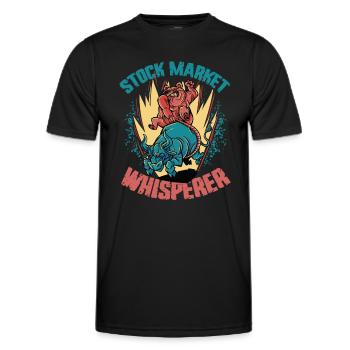 Stock Market Whisperer Stock Trader Bulle und Bär - Männer Funktions-T-Shirt - Schwarz - Vorne - AI Model Male 178 dark (178cm)