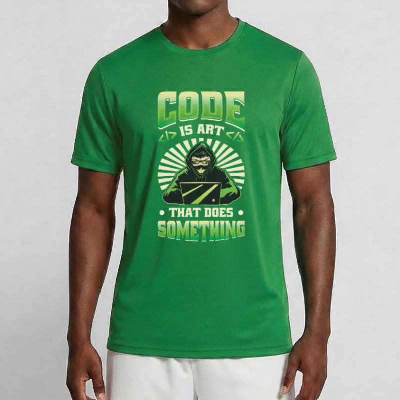 Code is an art that does something programming Men's Functional T-Shirt