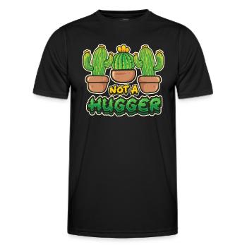 Pas de cactus étreint - T-shirt sport Homme - noir - Devant - AI Model Male 178 dark (178cm)