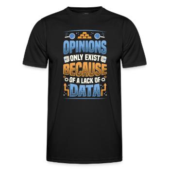 Opinions Lack of Data - Data Scientist Data - Men's Functional T-Shirt - black - Front - AI Model Male 178 dark (178cm)