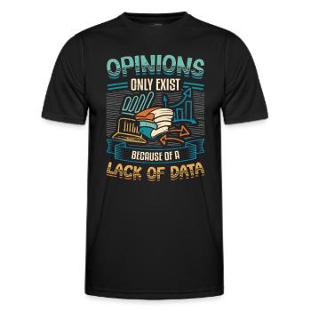 Opinions Lack of Data - Data Scientist Data - Men's Functional T-Shirt - black - Front - AI Model Male 178 dark (178cm)