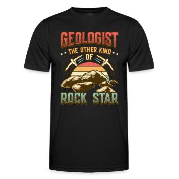 Geologe Geologie - Männer Funktions-T-Shirt - Schwarz - Vorne - AI Model Male 178 dark (178cm)