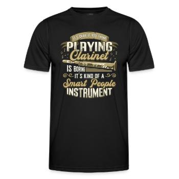 Klarinette Spielen Klarinettist - Männer Funktions-T-Shirt - Schwarz - Vorne - AI Model Male 178 dark (178cm)