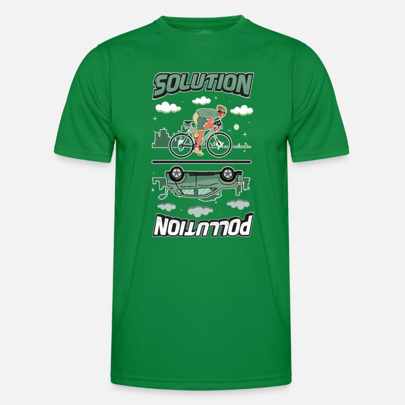 Polution Solution Environmental Protection Cycling Men's Functional T-Shirt