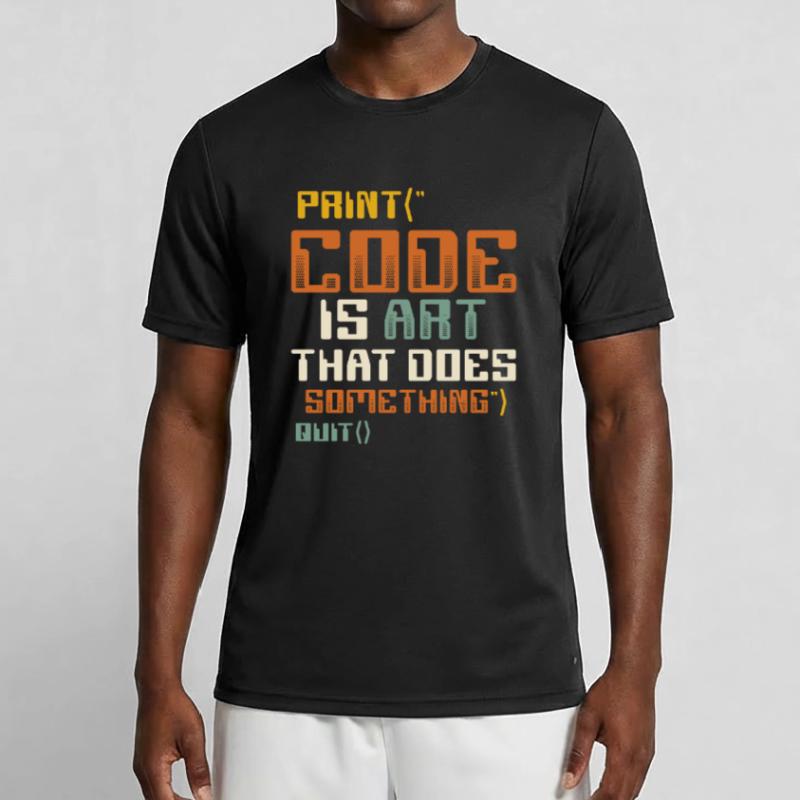 Code Ist Eine Kunst, Die Etwas Tut, Programmierung Männer Funktions-T-Shirt