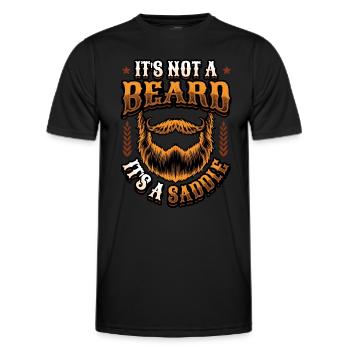 It's not a beard, it's a saddle bearded men - Men's Functional T-Shirt - black - Front - AI Model Male 178 dark (178cm)