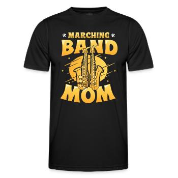 Marching Band Mom Saxophon Band Mom. - Männer Funktions-T-Shirt - Schwarz - Vorne - AI Model Male 178 dark (178cm)