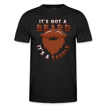 It's not a beard, it's a saddle bearded men - Men's Functional T-Shirt - black - Front - AI Model Male 178 dark (178cm)