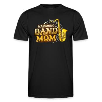 Marching Band Mom Saxophon Band Mom. - Männer Funktions-T-Shirt - Schwarz - Vorne - AI Model Male 178 dark (178cm)