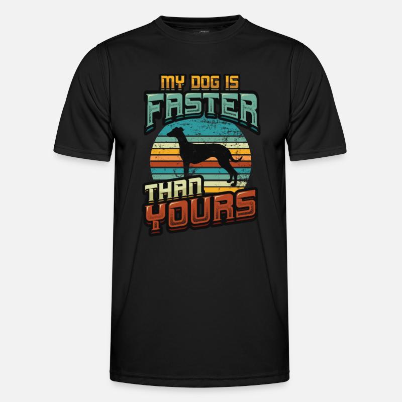 Mon chien est plus rapide que votre lévrier. T-shirt sport Homme