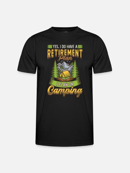Retirement plan camping, retirement camper. - Men's Functional T-Shirt - black
