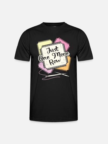 Only a row of crochet - Men's Functional T-Shirt - black