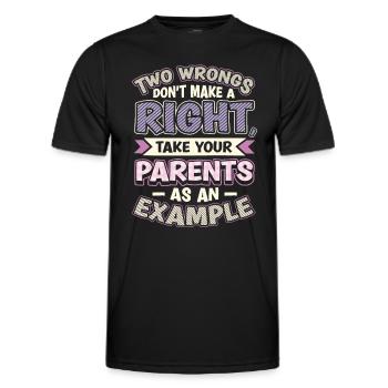 Deux injustices ne font pas un droit. - T-shirt sport Homme - noir - Devant - AI Model Male 178 dark (178cm)
