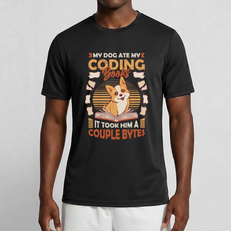 Hund Bytes Code Computer Witz Programmierung Männer Funktions-T-Shirt
