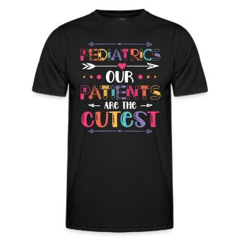 Pédiatrie Nos patients sont les plus doux - T-shirt sport Homme - noir - Devant - AI Model Male 178 dark (178cm)