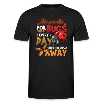 Search for insects - Men's Functional T-Shirt - black - Front - AI Model Male 178 dark (178cm)