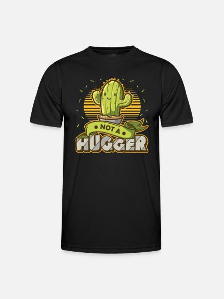 No hugging cactus - Men's Functional T-Shirt - black