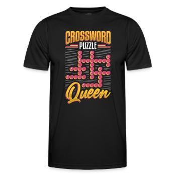 Mots croisés Queen Mots croisés Puzzle - T-shirt sport Homme - noir - Devant - AI Model Male 178 dark (178cm)