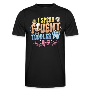 Ich Spreche Fließend Kleinkind - Männer Funktions-T-Shirt - Schwarz - Vorne - AI Model Male 178 dark (178cm)