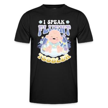 Ich Spreche Fließend Kleinkind - Männer Funktions-T-Shirt - Schwarz - Vorne - AI Model Male 178 dark (178cm)