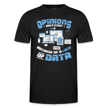 Opinions Data Shortage - Data Scientist Data - Men's Functional T-Shirt - black - Front - AI Model Male 178 dark (178cm)