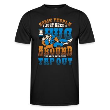 Umarmung Um Den Hals, Jiu Jitsu - Männer Funktions-T-Shirt - Schwarz - Vorne - AI Model Male 178 dark (178cm)