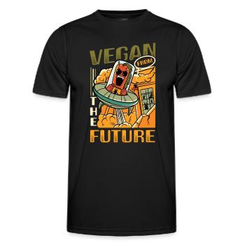 Vegans from the future, evil vegans. - Men's Functional T-Shirt - black - Front - AI Model Male 178 dark (178cm)