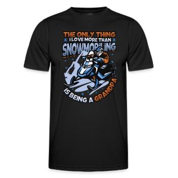 Snowmobiling Grandpa Snowmobile - Men's Functional T-Shirt - black - Front - AI Model Male 178 dark (178cm)