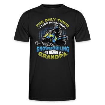 Snowmobiling Grandpa Snowmobile - Men's Functional T-Shirt - black - Front - AI Model Male 178 dark (178cm)