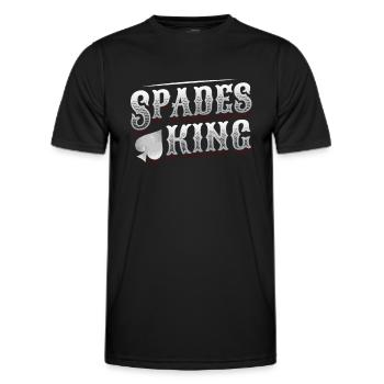 Roi de pique, cartes de pique - T-shirt sport Homme - noir - Devant - AI Model Male 178 dark (178cm)