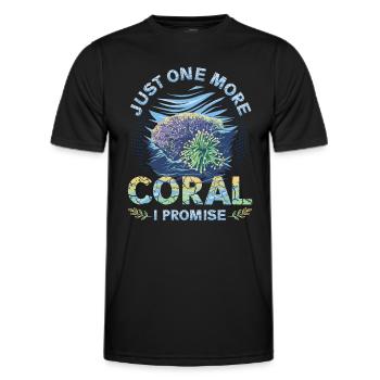Nur Noch Eine Koralle, Verspreche Ich, Riffbecken - Männer Funktions-T-Shirt - Schwarz - Vorne - AI Model Male 178 dark (178cm)