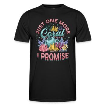 Nur Noch Eine Koralle, Verspreche Ich, Riffbecken - Männer Funktions-T-Shirt - Schwarz - Vorne - AI Model Male 178 dark (178cm)