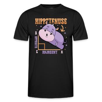 Hippotenuse, opposite, adjacent - Men's Functional T-Shirt - black - Front - AI Model Male 178 dark (178cm)