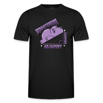 Hippotenuse, opposite, adjacent - Men's Functional T-Shirt - black - Front - AI Model Male 178 dark (178cm)