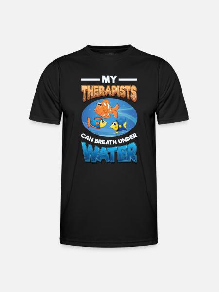 Fun fish keeping, fish keepers - Men's Functional T-Shirt - black
