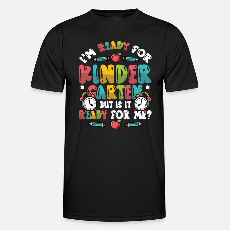 Ready for kindergarten - Men's Functional T-Shirt - black