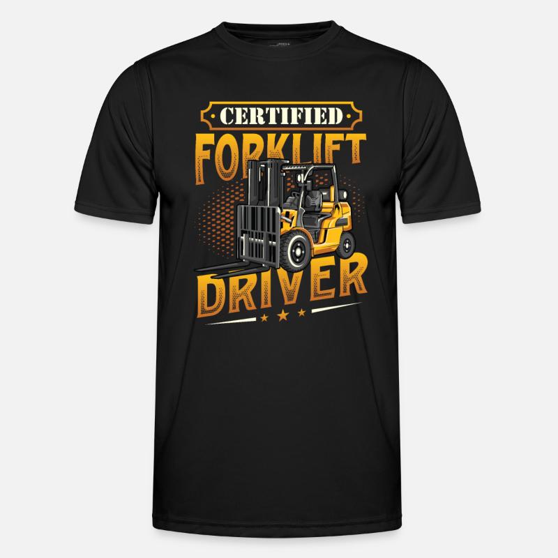 Certified forklift driver - Men's Functional T-Shirt - black