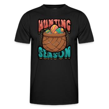 Ostereiersuche, Saison, Ostereierjagd - Männer Funktions-T-Shirt - Schwarz - Vorne - AI Model Male 178 dark (178cm)